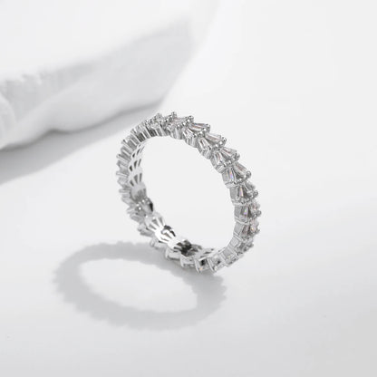 Shine Bright with MQ 925 Silver Women's Ring - Trendy & Chic!