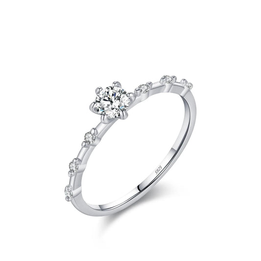 MQ Moissanite 925 Silver Diamond Ring - D Color