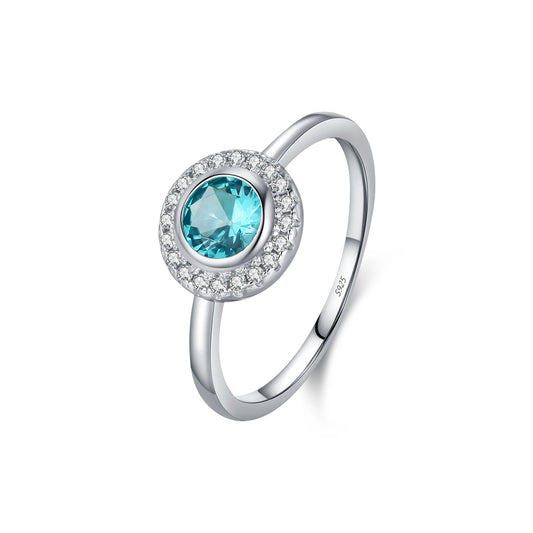 MQ Paraiba Color Silver Ring for Women