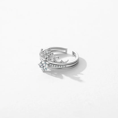 MQ Timar S925 Silver princess Adjustable Ring