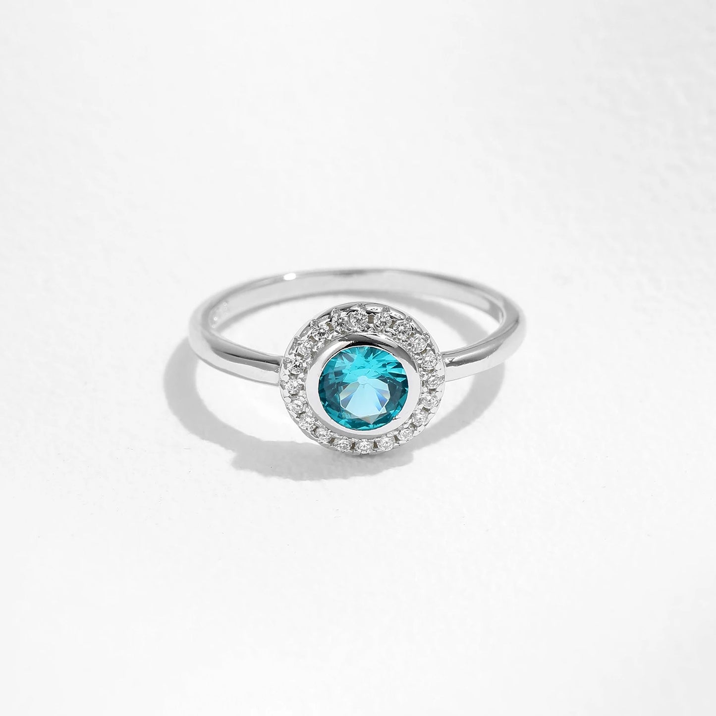 MQ Paraiba Color Silver Ring for Women