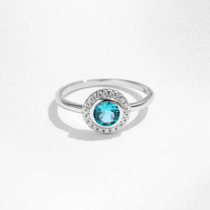 MQ Paraiba Color Silver Ring for Women