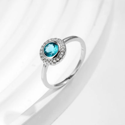 MQ Paraiba Color Silver Ring for Women