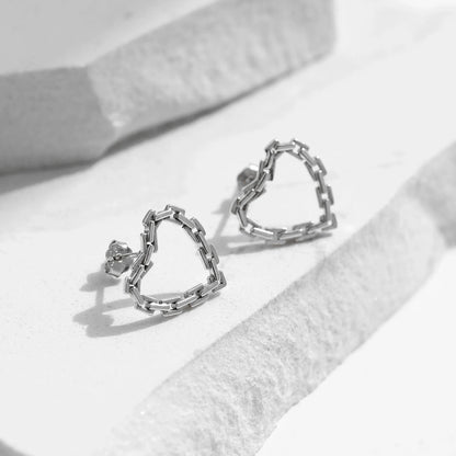 Sparkle with MQ 925 Silver Hearts Earrings - Perfect for Women!